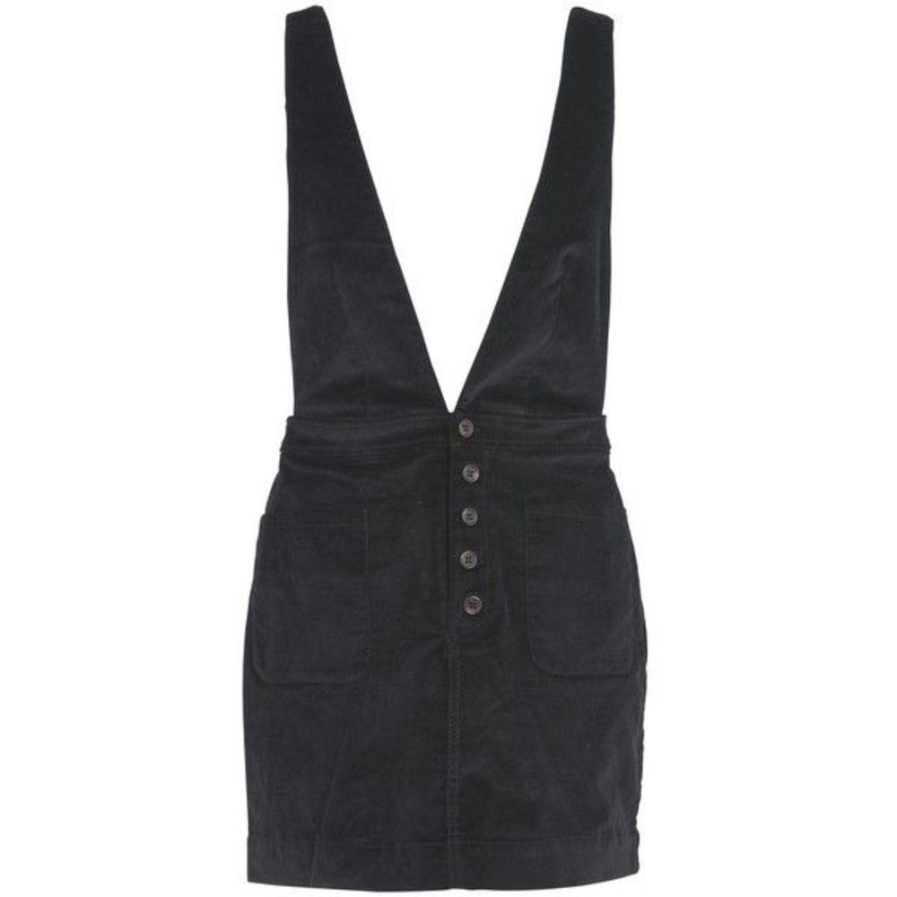 Free people black corduroy skirt dress